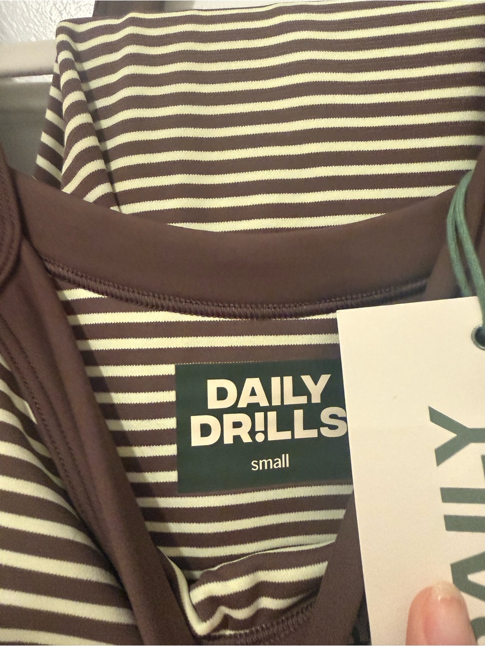 Daily Drills Green & Brown Striped Set - Picture 4 of 5